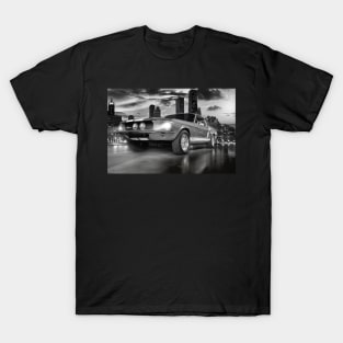 GT 350 Shelby Mustang, Black and White T-Shirt